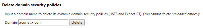 Removing a Domain from the Chrome HSTS Cache